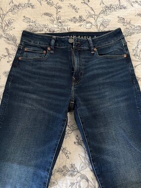 Men’s American Eagle Dark Wash Original Bootcut Jeans - Navy Blue 30x32